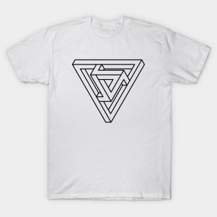 Impossible Shapes – Optical Illusion - Geometric Traingle T-Shirt